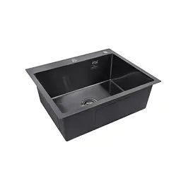 Кухонна мийка Kroner KRP Schwarze - 6050HM PVD (3,0/1,0 мм) (CV025260) - мініатюра 2