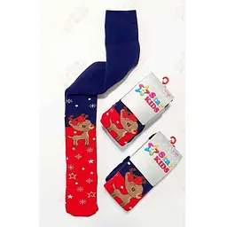 Колготи Star Kids дитячі махра SK071 Оленятко (т.синій/червоний) р.92-98
