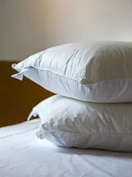 Подушка Ecotton 70х70 см Ecofill Premium антиалергенна з кантом біопух біла в чохлі для зберігання White (25510) - мініатюра 7
