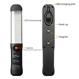 Ліхтар перенесення Elegant MAXI Акумуляторна 2000mAh 48 LED USB (EL 101 539) - мініатюра 6
