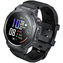 Смарт-годинник Hoco Y37 Amoled 36mm, 520 mAh, GPS sports watch (call version) Black (6942007666046)