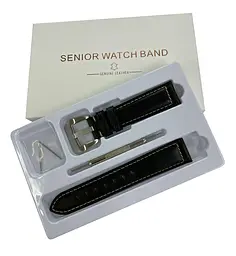Шкіряний ремінець Primolux F001 Steel buckle для годинника Samsung Galaxy Watch 3 45 мм (SM-R840) Black - мініатюра 7
