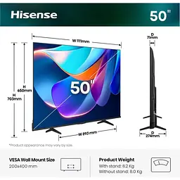 Телевізор Hisense 50A6S 50` LED Ultra HD 4K (20018191) [168274] - мініатюра 3