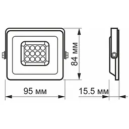 Прожектор Videx LED F2e 10W 5000K (VL-F2e-105W) - мініатюра 4
