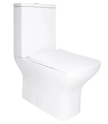 Унітаз підлоговий Qtap Aries Rimless з сидінням Slim Duroplast/ Soft-close/ Quick Release QT03228302W