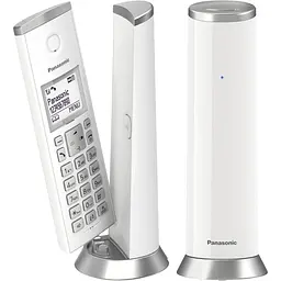 Дизайнерський бездротовий телефон Panasonic KX-TGK222 з автовідповідачем, блокуванням викликів та режимом Не турбувати білий