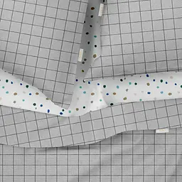 Комплект постільної білизни Cosas полуторний з простирадлом на резинці GREY GEOMETRY CS7 160 x 220 см (CellAshgrey_El-ColorBlotsV2_160) - мініатюра 3