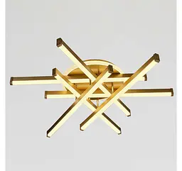 Золота стельова LED-люстра Artlight W223/6GD із шістьма перехресними світловими планками - мініатюра 4