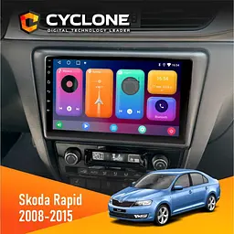 Штатна магнітола Skoda Rapid 2013-2018 Cyclone C9-001 2x32 CPL Cyclone (НФ-00002789)