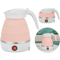 Складаний силіконовий електрочайник SmartTech Foldable Kettle 600 мл Рожевий - мініатюра 3