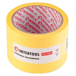 Стрічка малярська Intertool 72 мм х 20 м жовта (в упаковці 2 шт.)