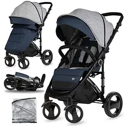 Прогулянкова коляска Kidwell Carell Dark Blue - мініатюра 2