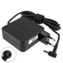 Блок живлення для ноутбука Asus 19V, 3.42A, 65W, 4.5x3.0-PIN, квадратний корпус, black (комплект: адаптер + перехідник) (0A001-00445300) - мініатюра 2