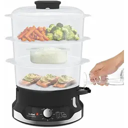 Пароварка Tefal Ultracompact 800 Вт чорна (VC204810) - мініатюра 5
