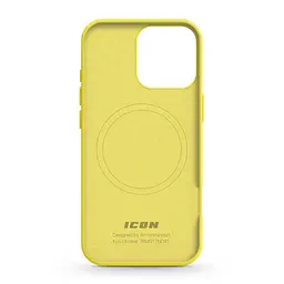 Силиконовый чехол с MagSafe для Apple iPhone 16 Pro, ICON2 MagCase, желтый, противоударный, панель с мягкой подкладкой, защита всего корпуса, поддержка беспроводной зарядки, совместим с защитными стеклами и пленками, ArmorStandart (ARM81320) - мініатюра 2