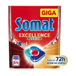 Таблетки для посудомийних машин Somat Excellence 5-в-1 54 шт. (9000101807936) - мініатюра 1