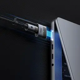 Кабель McDodo 140W 2 in 1 USB-C to USB-C+ Magsafe 3 Cable 2m Чорний - мініатюра 3