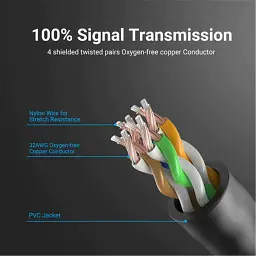 Патч-корд 1м, UTP cat 6A RJ-45 slim black Vention (IBIBF)