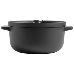 Каструля KitchenAid Matte Oven-to-table, чавунна з кришкою 3,3 л, чорна (CC004899-001) - мініатюра 2