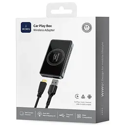 Адаптер WIWU Wi-CP004 Play box car wireless CarPlay iOS + Android Black - мініатюра 6