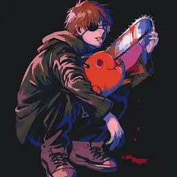 Картина за номерами Людина бензопила Денджі Chainsaw Man Denji 40х40 см PN CM D2