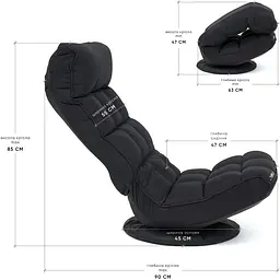 Геймерське крісло Mealux Cyberlux Flex Fabric Black (GM-03 B) - мініатюра 2