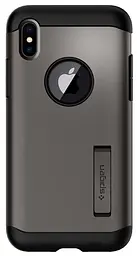 Чохол протиударний із підставкою Spigen Slim Armor 065CS24541 для iPhone XS Max (6.5") Gun Metal