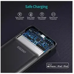 Портативний зарядний пристрій Choetech із вбудованими кабелями USB-C та Lightning ємністю 10 000 мАг - мініатюра 5