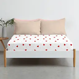 Простирадло на резинці Cosas в дитяче ліжечко CHERRY HEARTS 60х120х12 см (CherryHearts_120) - мініатюра 3