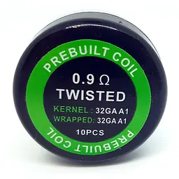 Комплект спіралей PREBUILT Twisted Coil 0.9 10 шт Ом (bs061) - мініатюра 2