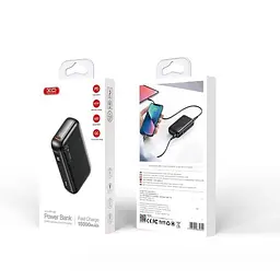 Портативний зовнішній акумулятор XO PR190 (15000 mAh) 45W чорний - мініатюра 3