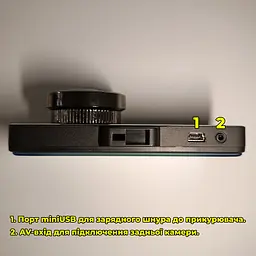 Відеореєстратор Сенсорний Дисплей 4.0 дюйма Dual Lens на 2 камери (спереду + ззаду) - мініатюра 4