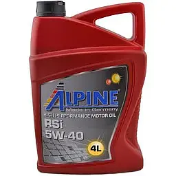 Олива моторна синтетична Alpine 5W-40 RSi Acea A3/B4-08 API SN/CF (!!!MB 229.5) 4 л (29969)