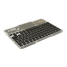 Клавіатура бездротова Voltronic YT-K333, розкладна, 78 клавіш, Touchpad, (Eng/Pyc), 2.4G, вбудований акумулятор, 245x165mm, Black/Transparent, Box - мініатюра 4