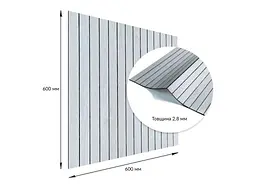 Покриття вінілове самоклеюче 3D рейки STICKER WALL 600*600*2,8мм Скандинавський дуб SW-00002194 - мініатюра 4