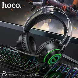 Навушники Hoco ігрові ESD06 Gaming headphones Hi-Res чорні - мініатюра 3