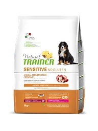 Сухий корм Trainer Dog Sensitive Puppy&Junior Medium&Maxi With Duck для цуценят середніх і великих порід 3 кг