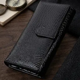 Лакований шкіряний гаманець з блоком для кредитних карток ST Leather 22683 чорний - мініатюра 4