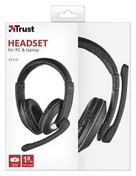 Гарнітура для ПК Trust Reno 3.5 мм Black (21662_Trust) - мініатюра 7