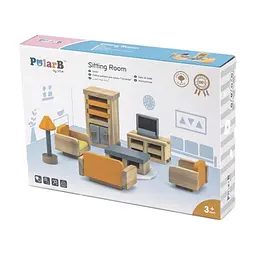 Ігровий набір Viga Toys дерев'яні меблі для ляльок PolarB Вітальня (44037) - мініатюра 4