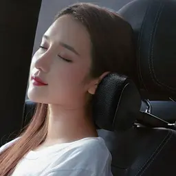 Подушка на підголовник Baseus First Class Car Headrest / Пінополіуретан екошкіра / Чорна 1 шт (CRTZ01-01) - мініатюра 10
