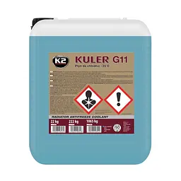 Антифриз K2 Kuler Long Life -35°C G11 блакитний 22 кг (W406N) - мініатюра 2