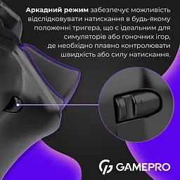 Геймпад GamePro GPS20BDOC 2.4G/BT 5.1/USB бездротовий із зарядною станцією Switch/PS/PC/iOS/Android RGB Black (GPS20BDOC) - мініатюра 14