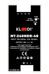 Блок живлення на дінрейку 240W 48V IP20 KLOODI KDPS-NDR 240 48V