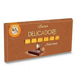 Шоколад молочний Delicadore Baron Irishcream зі смаком ірландського крему 200 г.