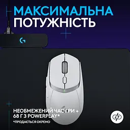 Мишка Logitech G309 Lightspeed Wireless/Bluetooth White (910-007207) - мініатюра 7