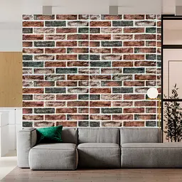 Самоклеюча декоративна 3D панель 3D Loft цегла коричневий клінкер 700x700x5мм (414) - мініатюра 3