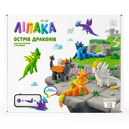 Меганабор пластилина Lipaka «Остров драконов» 15035-UA01, самозатвердевающий