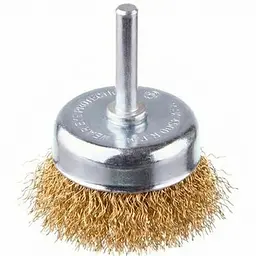 Корщітка технічна Intertool для дриля торцева 50мм x 1/4" рифлена латунь BT-9051