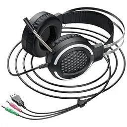 Ігрові навушники з підсвічуванням НОСО ESD03 Gaming LED Headphones повнорозмірні чорні - мініатюра 5